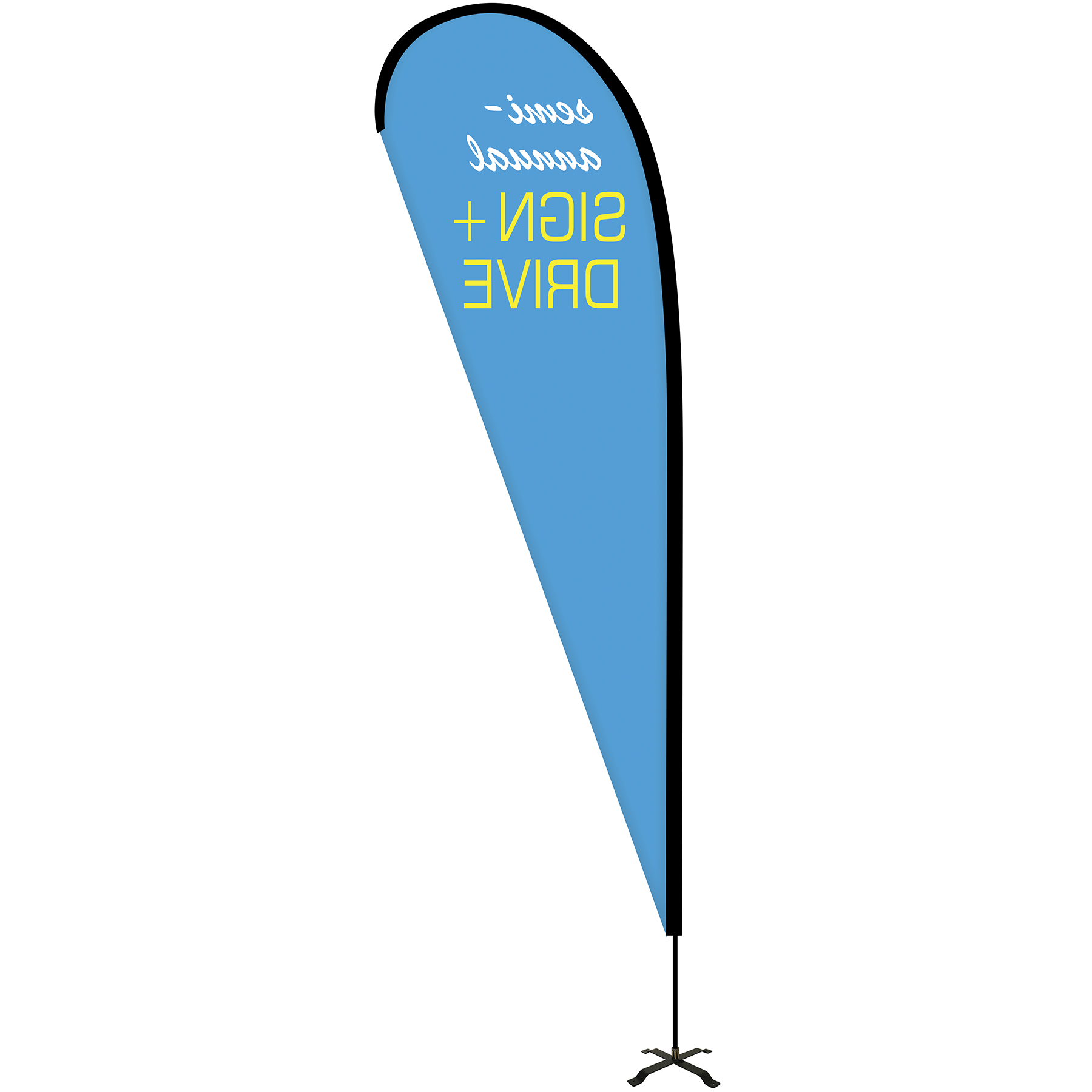 10' Portable Single Reverse Teardrop Kit with Cross Base 2