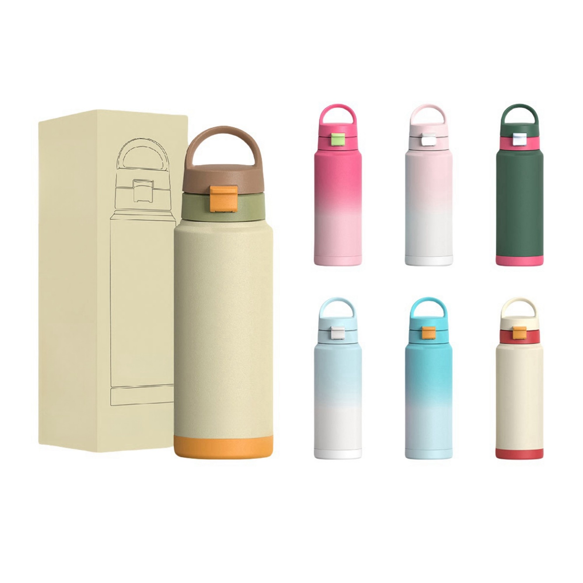 12 oz Stainless Steel Insulated Water Bottle With Handle 2