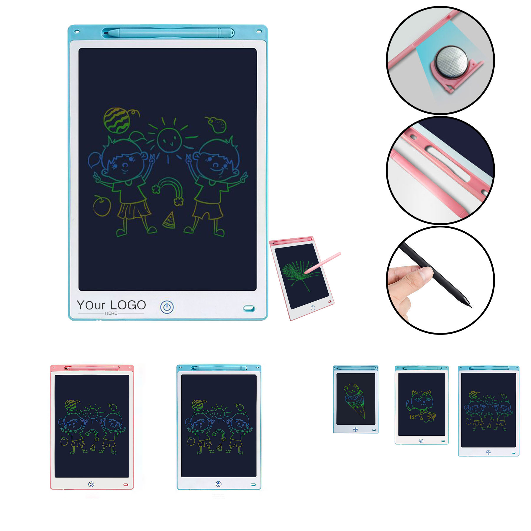 Colorful Screen Toddler Drawstring Tablet Drawing Pad 1