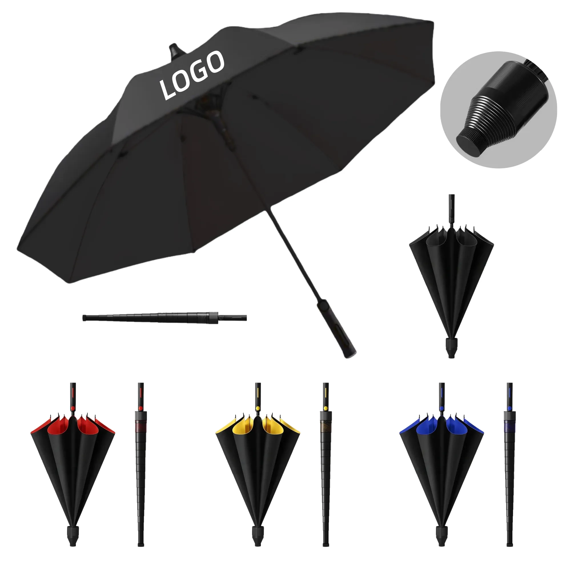 Automatic Long-Handled Umbrella With Waterproof Cover 3