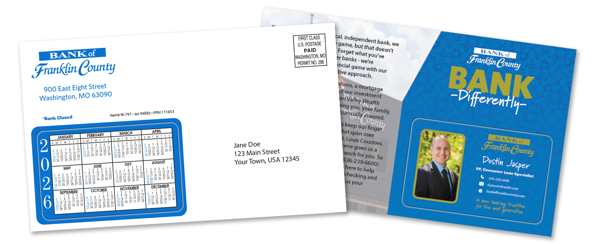 W-791 Postcard with Punch Out Calendar 2