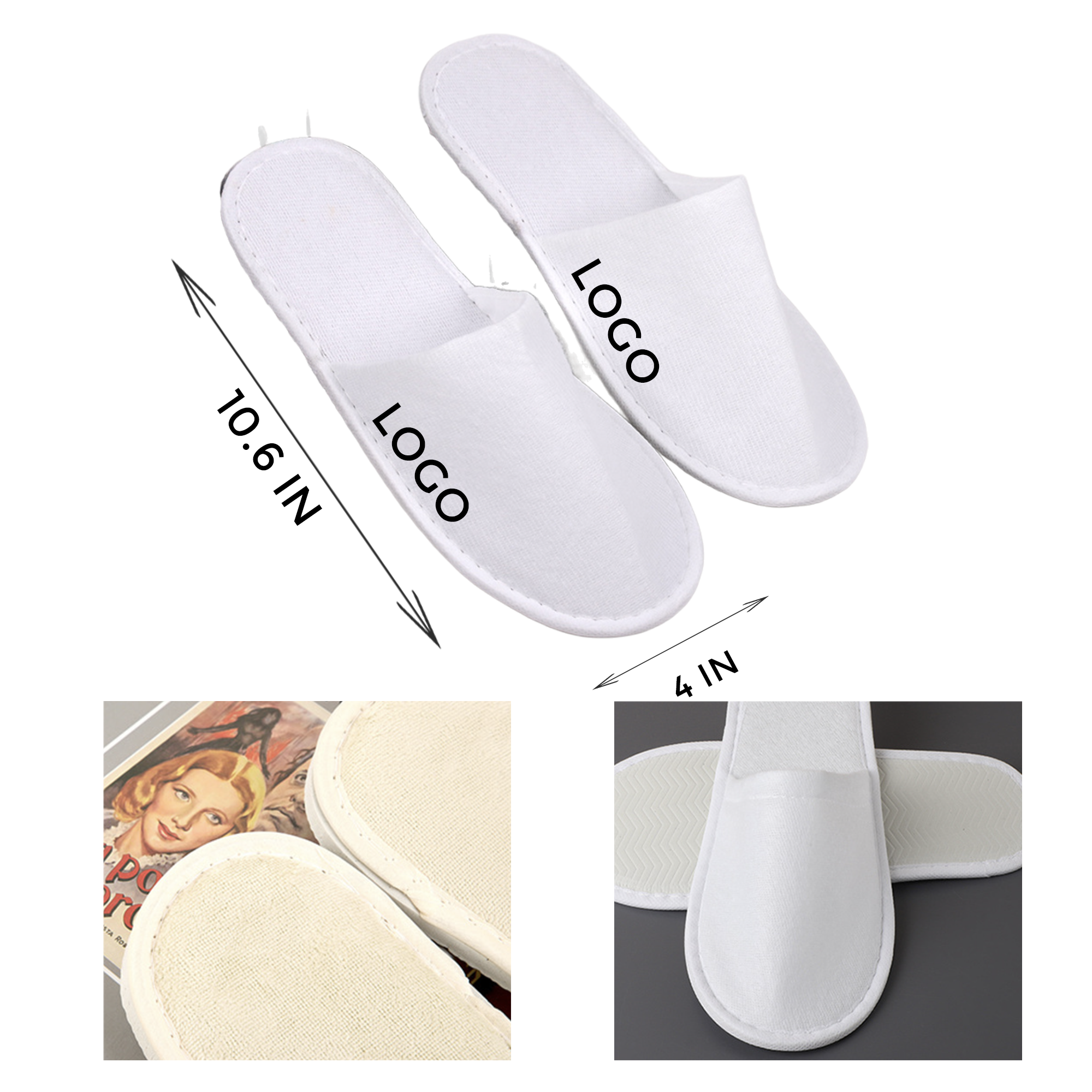 Stylish Hotel Brushed Fabric Slippers 2