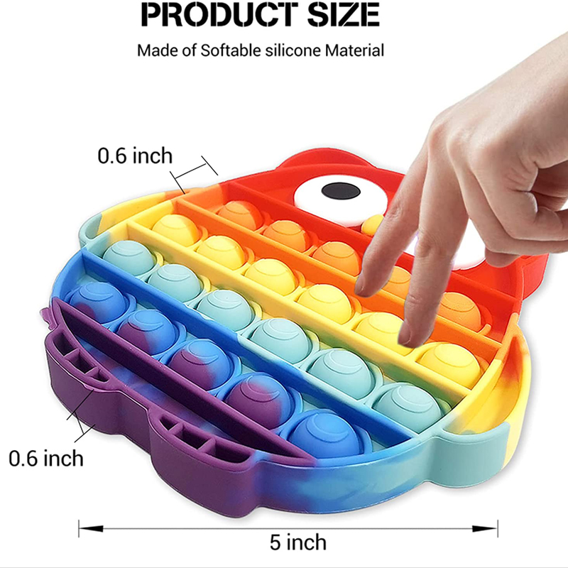 Rainbow Owl Push it Sensory Fidget Stress Reliever Toys 5