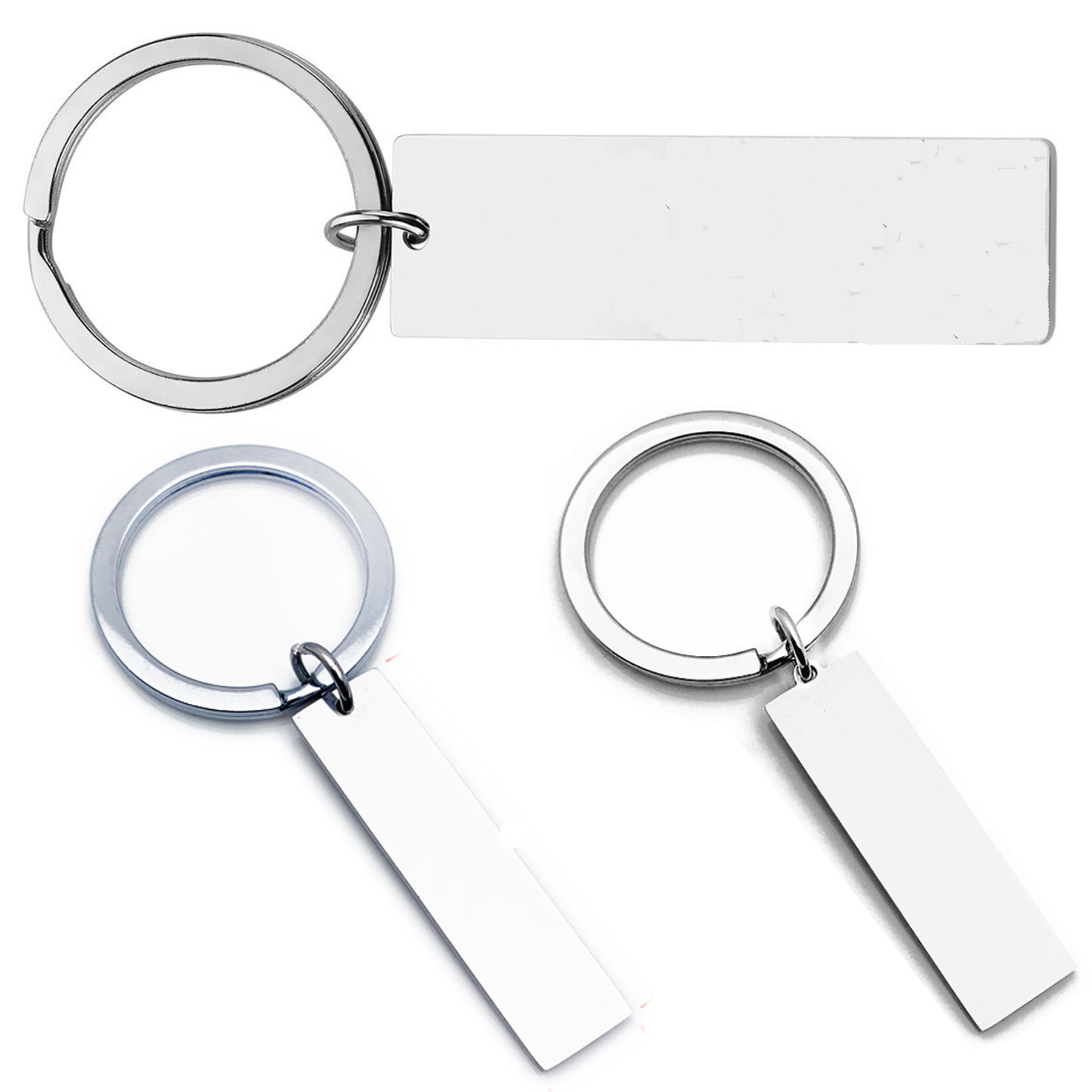 Stainless Steel Metal Lettering Nameplate Keychain 1