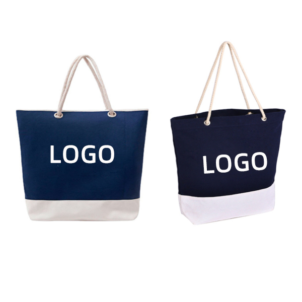 12 oz Large Canvas Tote Bag W/ Rope Handles 1