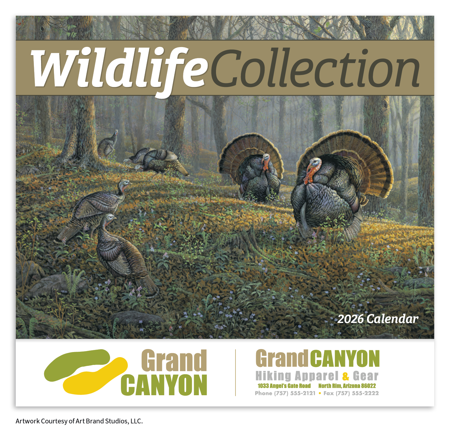 HotLine® Products Wildlife Collection Appointment Calendar - Stapled 12