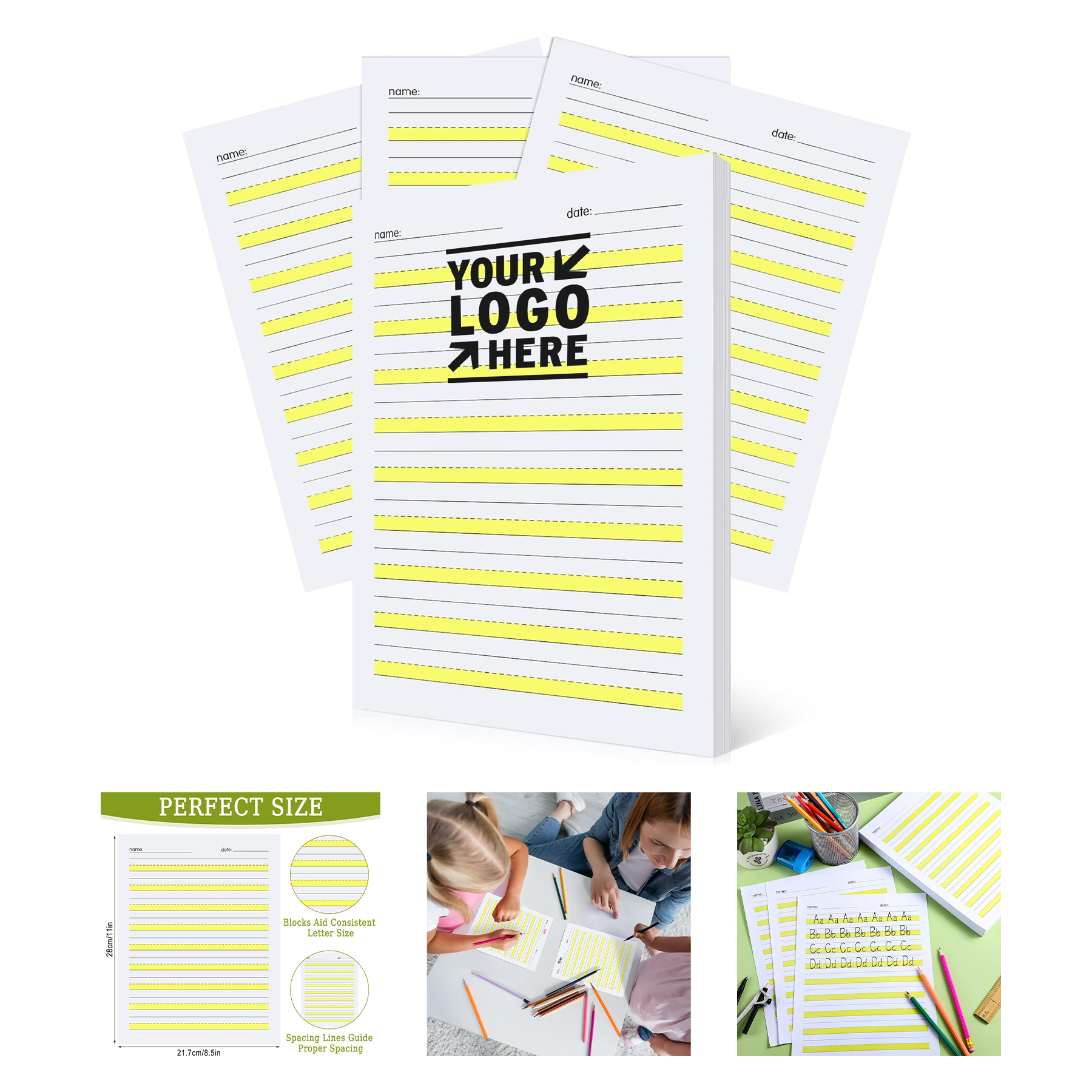 11" x 8.5" 200 Sheets Write Beginner Paper