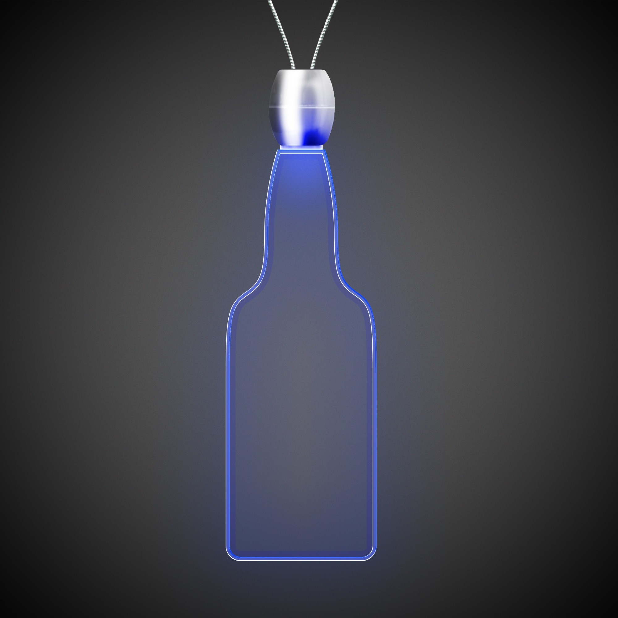 Bottle Blue Light-Up Acrylic Pendant Necklace 4