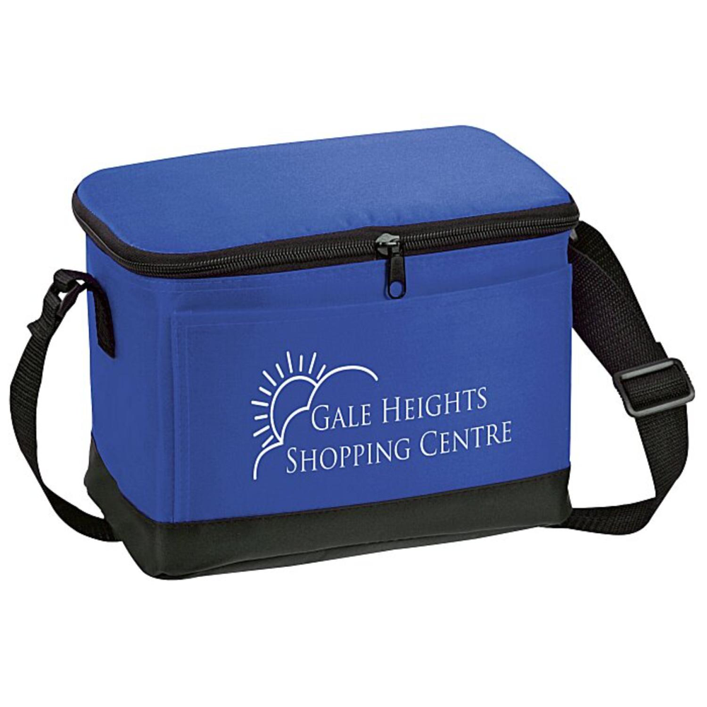 Compact Insulated Zipper Cooler Bag with Front Pocket 9.25" x 7" x 7"