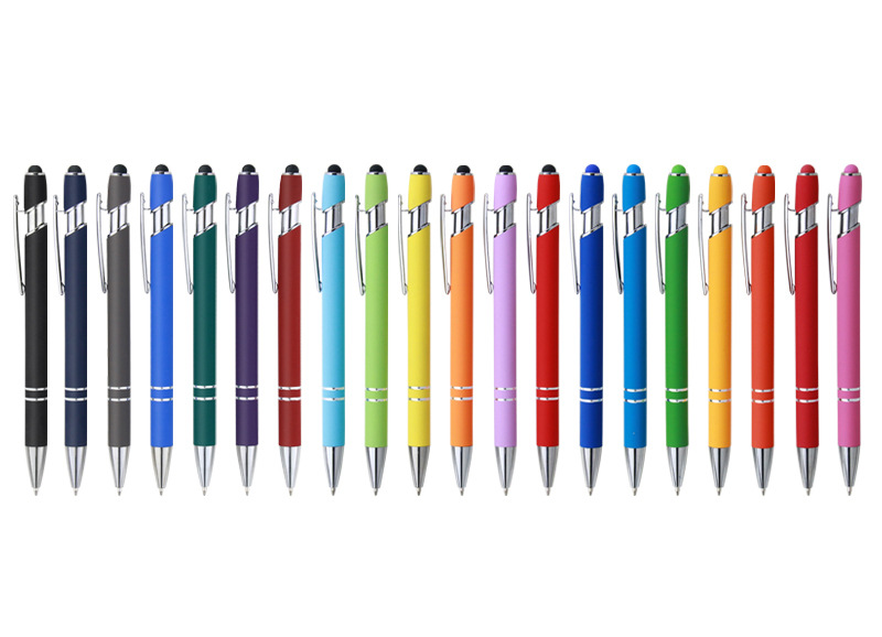 Soft-Touch Metal Pens w/ Stylus 2