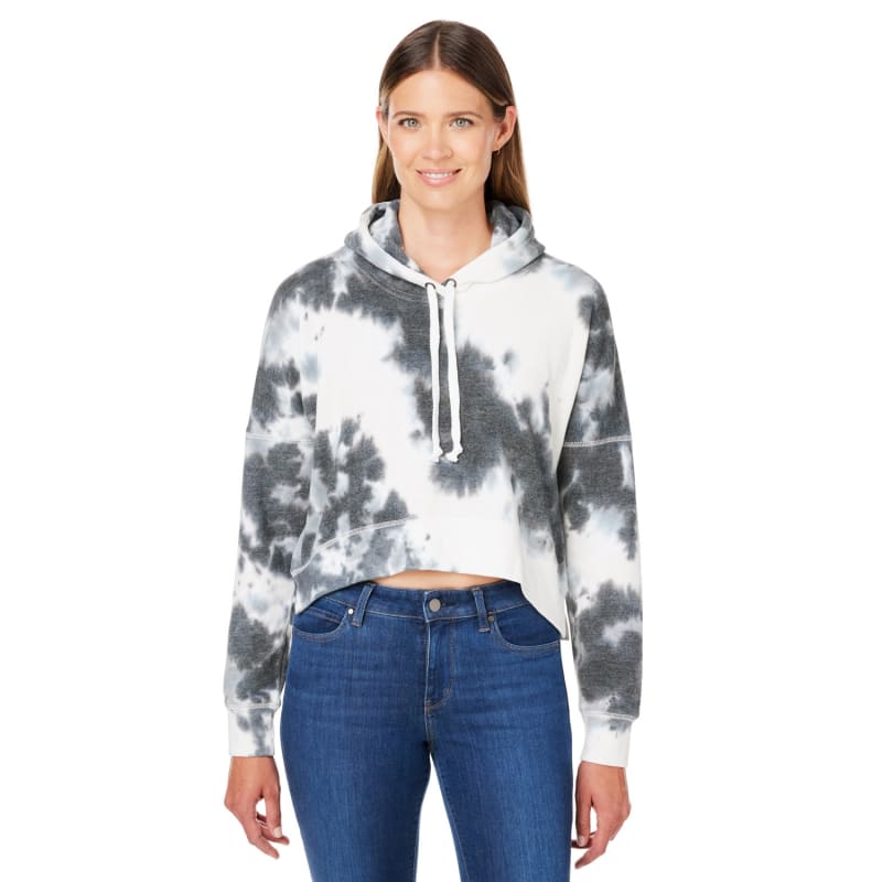 J America Ladies' Triblend Cropped Hooded Sweatshirt, custom hoodie or sweatshirt with logo imprint 5