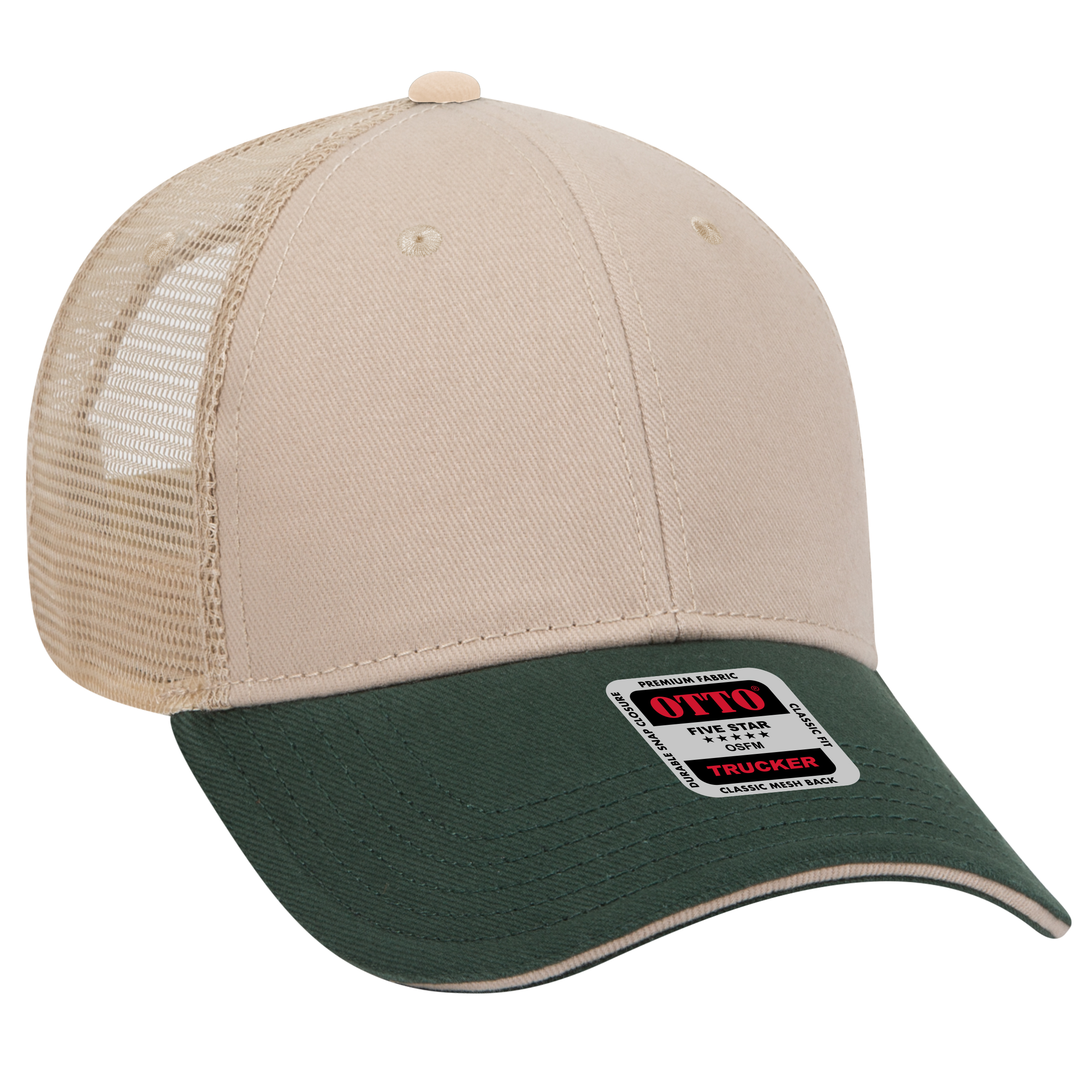 OTTO CAP® 6 Panel Low Profile Mesh Back Trucker Hat 1