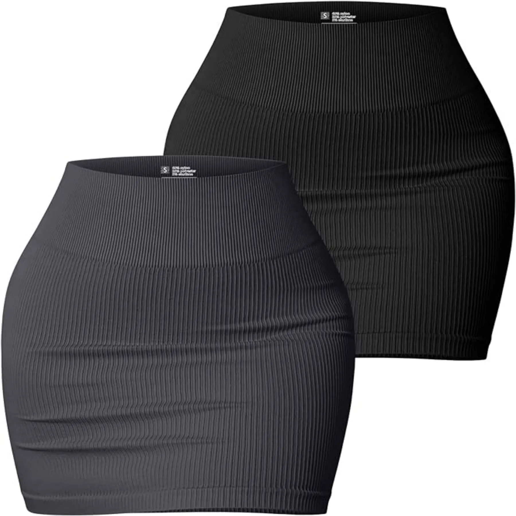 Women's Stretchy Ribbed Mini Skirt 10