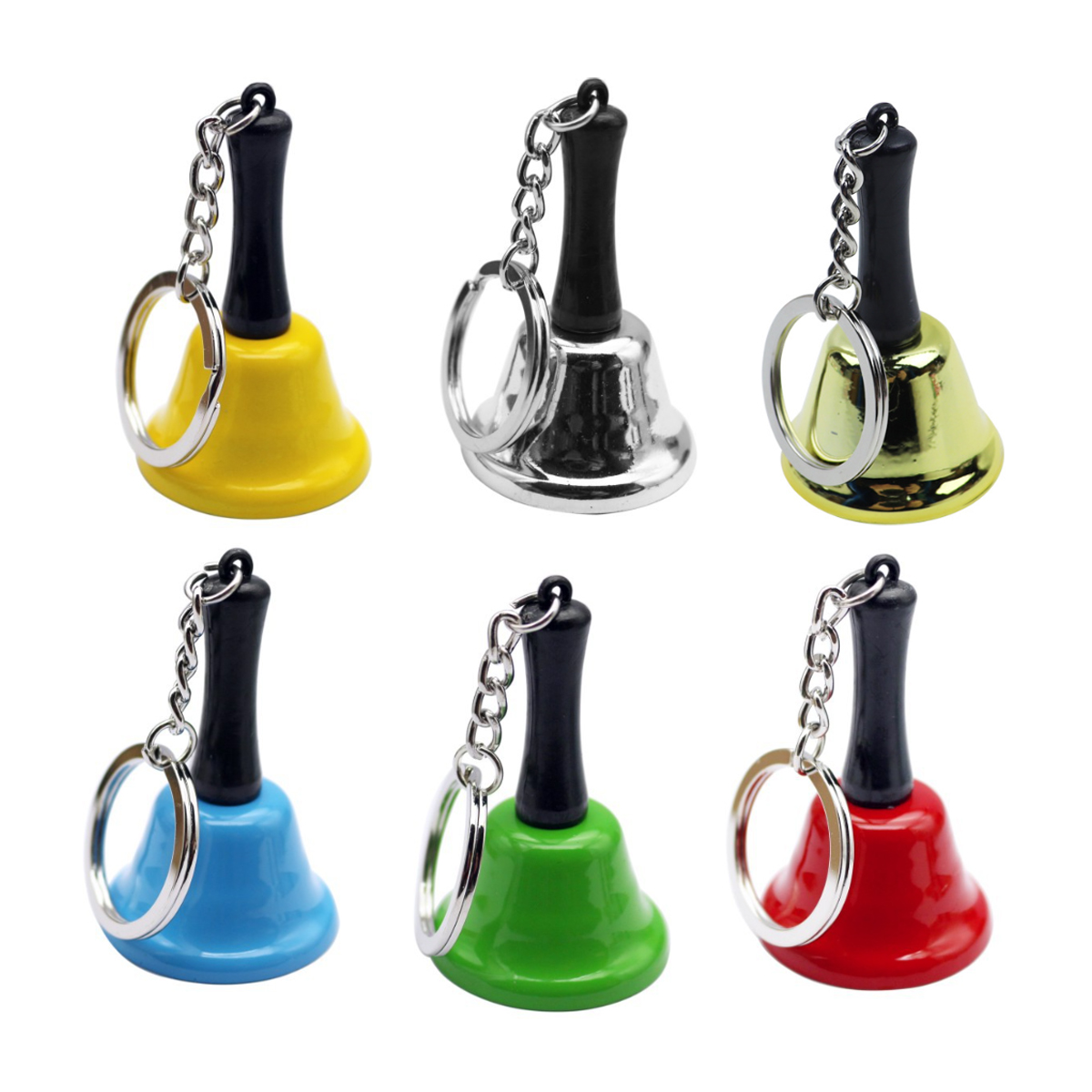 Mini Metal Hand Bell Keychain for Novelty & Events 6