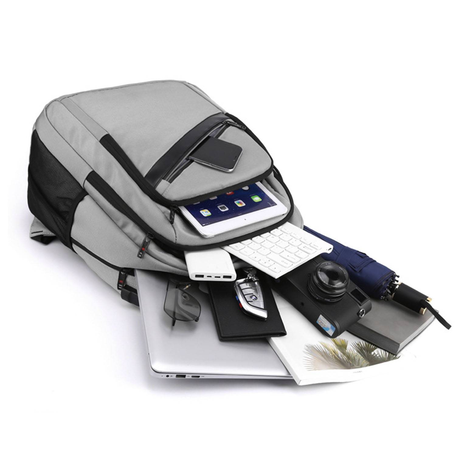 Mutipocket bussiness Laptop travel backpack 4