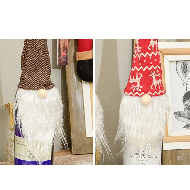 Wine Bottle Bags with Santa Claus 7