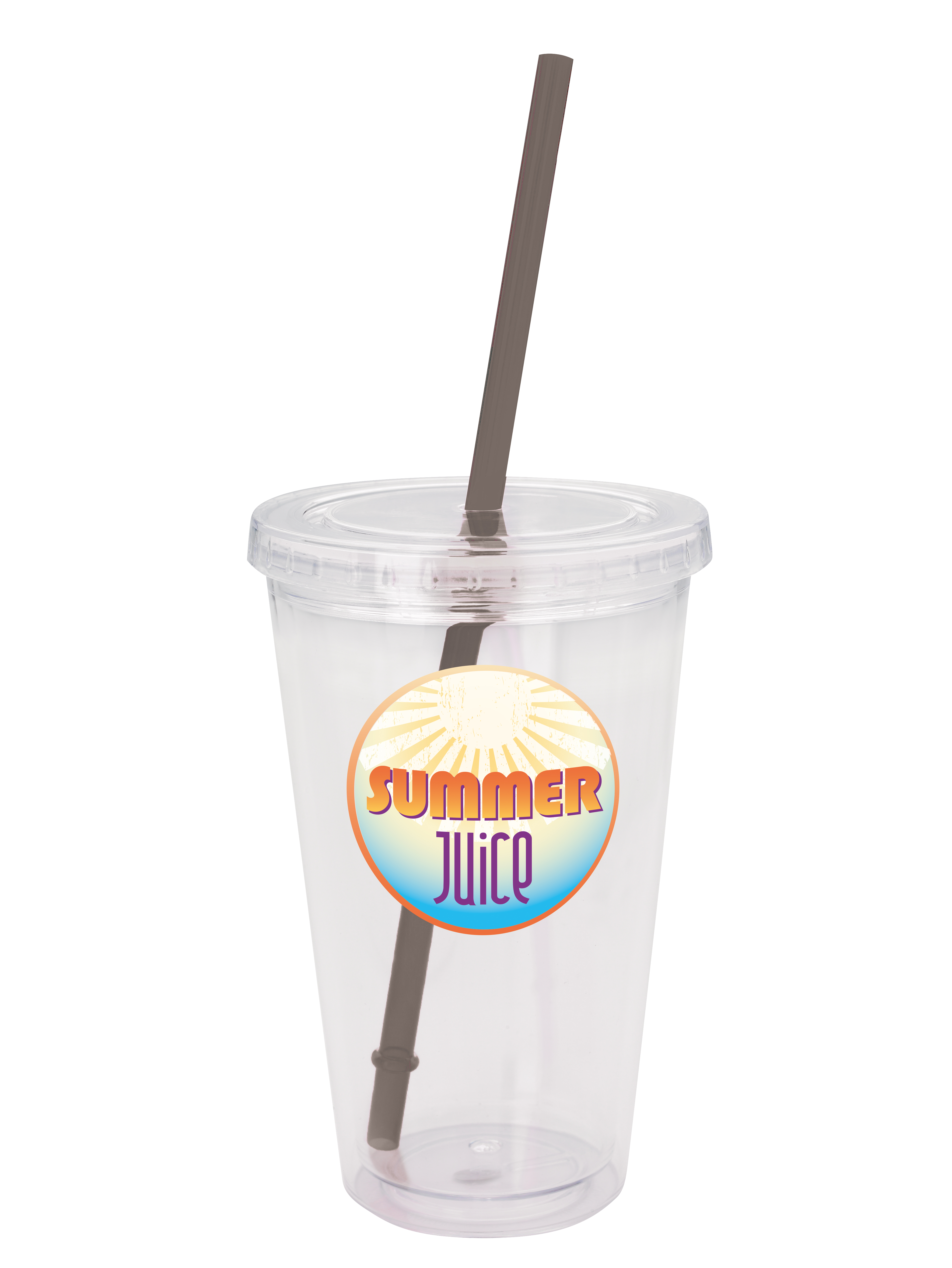 Good Value™ Clear Tumbler with Colored Lid - 18 oz. 53