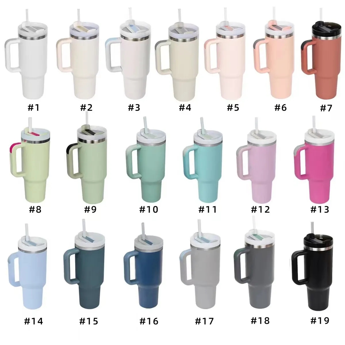 40oz Stainless Steel Vacuum Insulated Tumbler with Straw 7