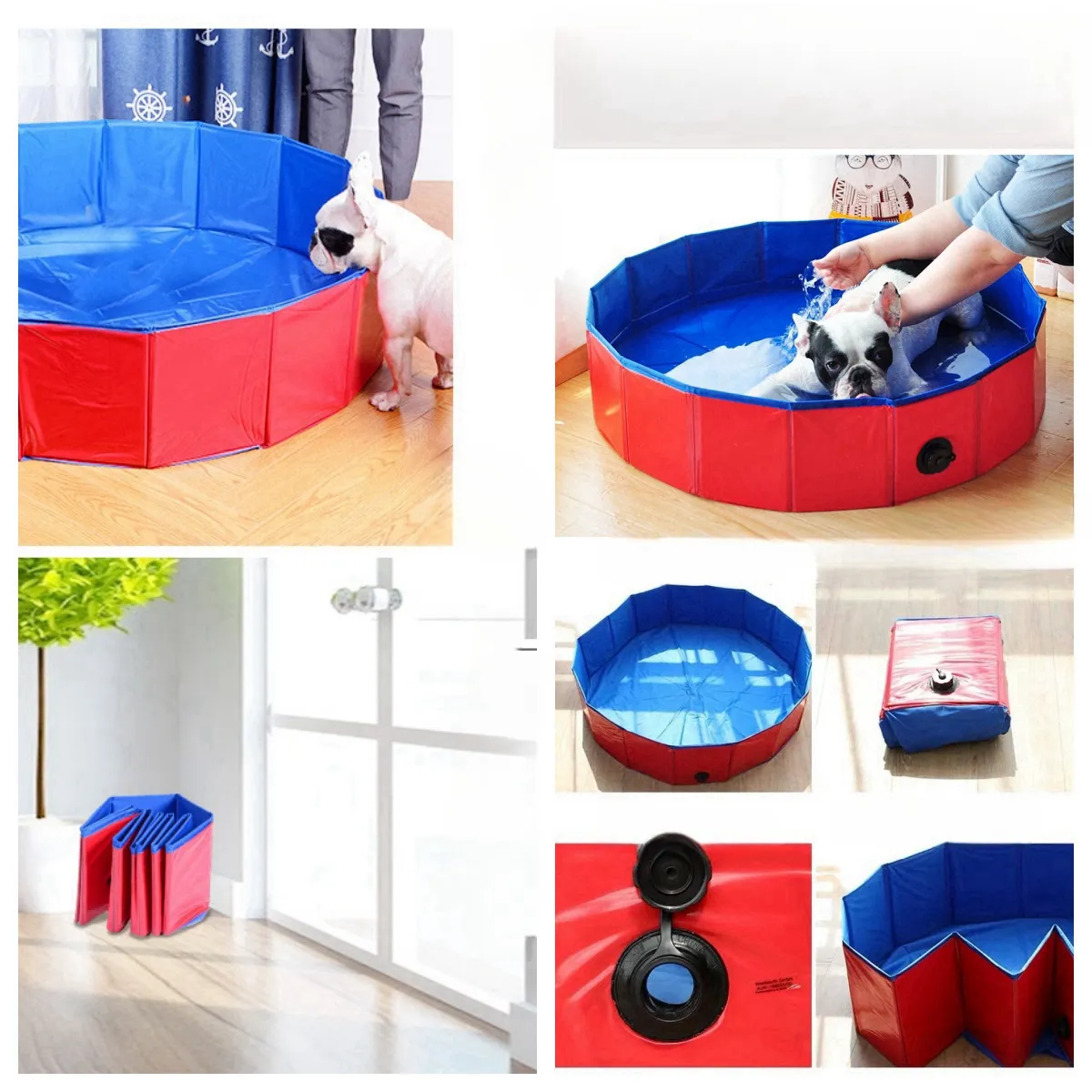 Foldable Dog Bath Swimming Pool/Collapsible Grooming Bathtub 1