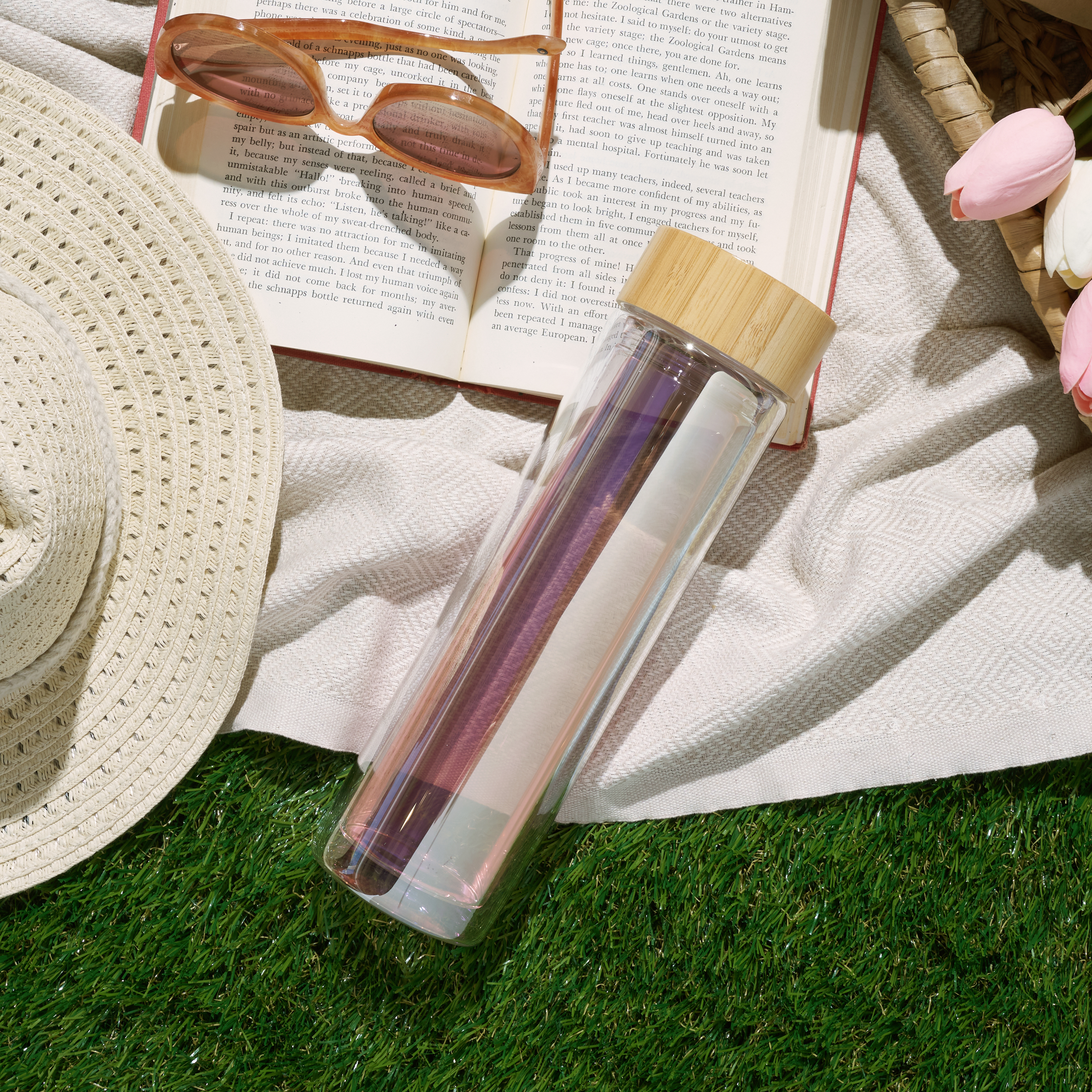 Pinky Up® Blair™ Glass Travel Tea Mug 11