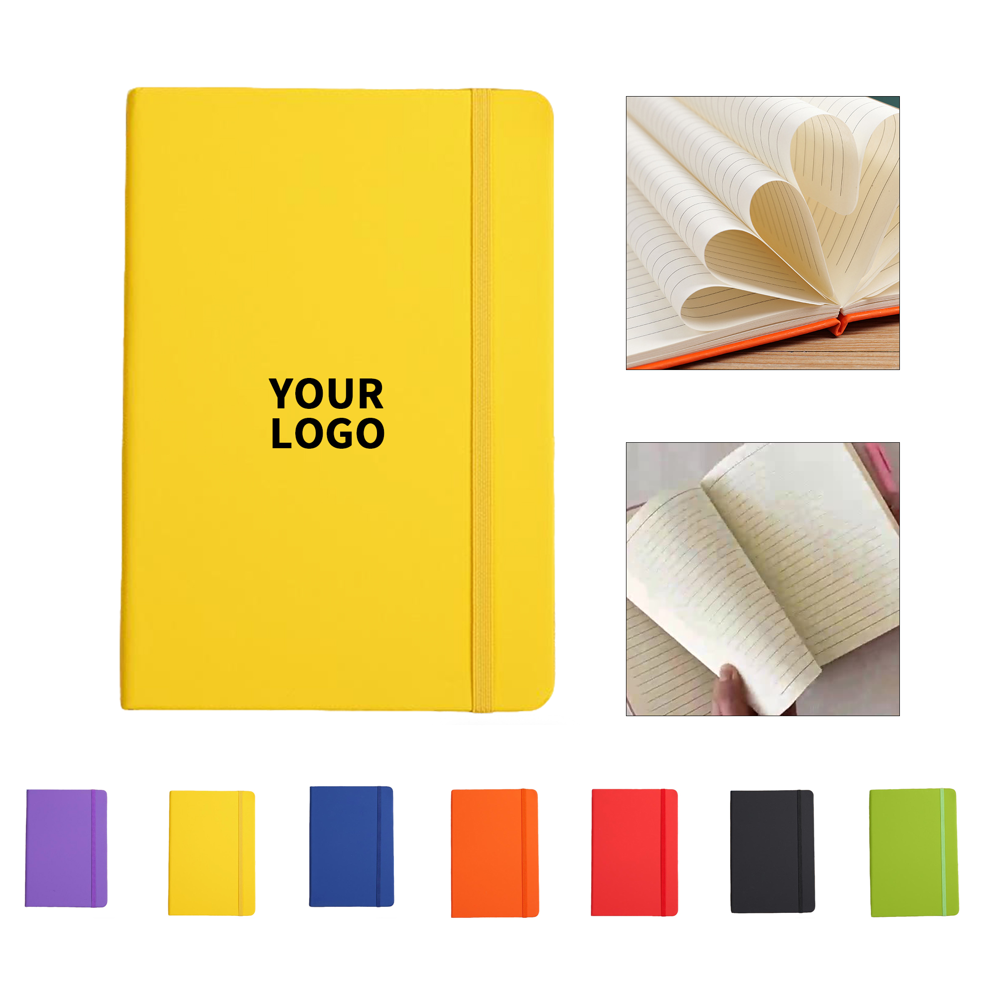 A6 Lined Pocket Notebook With Elastic Band 2