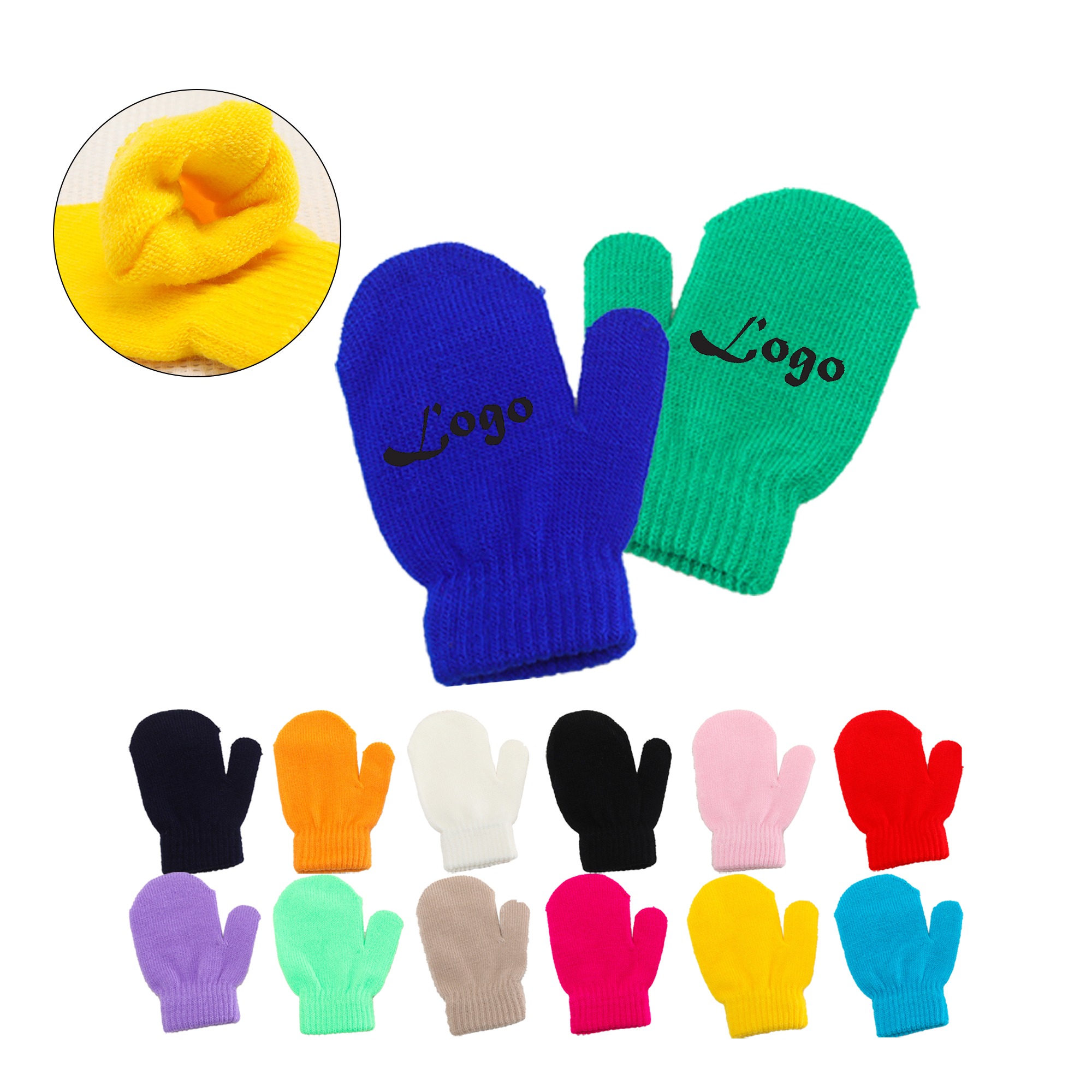 Warm Winter Knitted Gloves For Toddler Aged 1-4 2