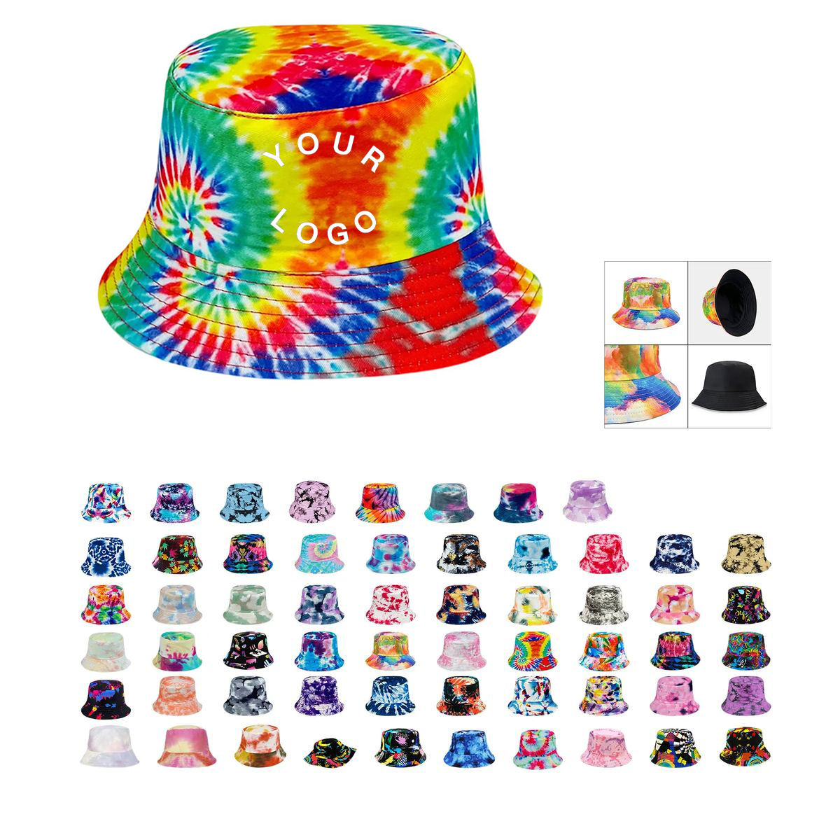 Portable Plastic Tie Dye Hat for Youth and Adults 49