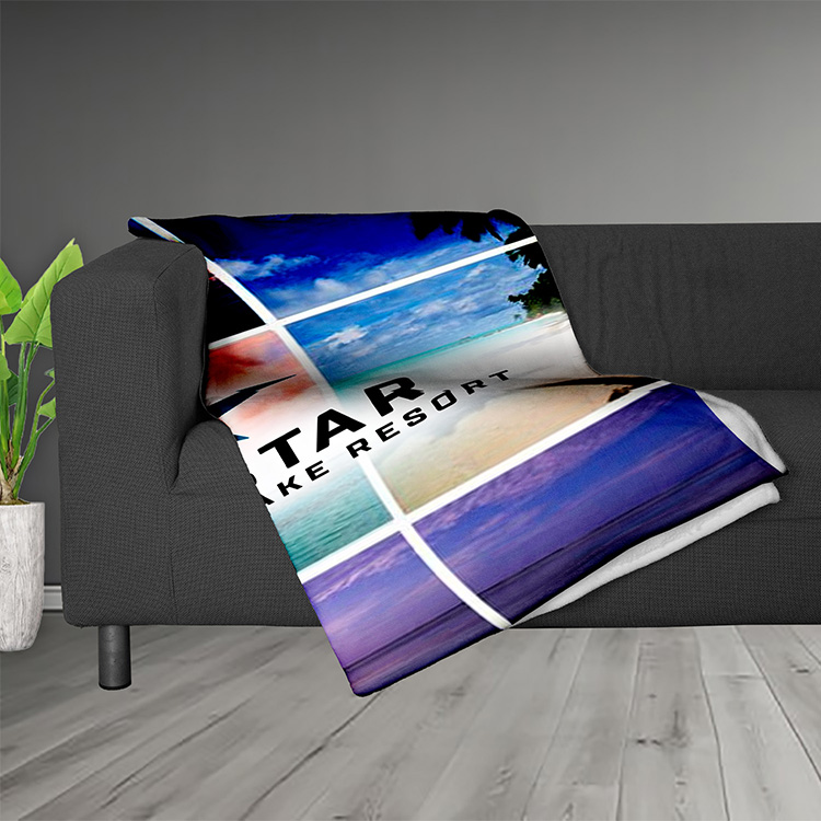 "CORDOVA" Sherpa 88" x 104" Blanket - Full Color 2