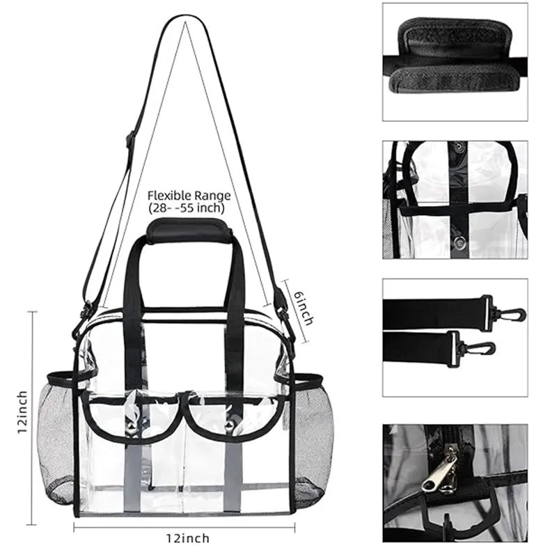 Waterproof Stadium Transparent Clear Tote Bags 4