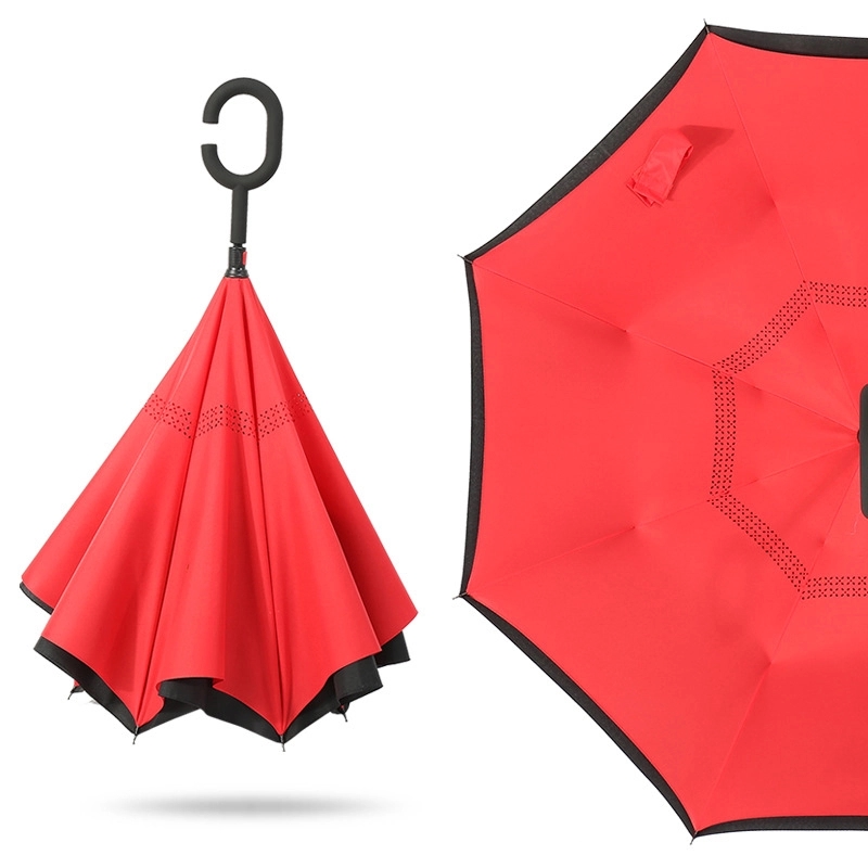 Auto Reversed Umbrella with Straight Handle 12