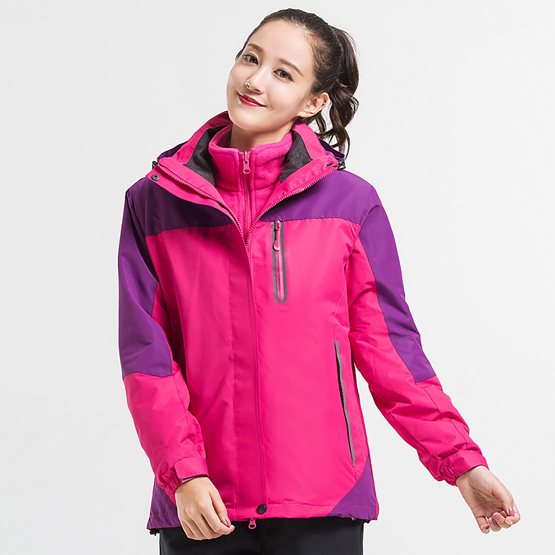 Warm Fleece Winter Jacket with Multi-Pockets 16
