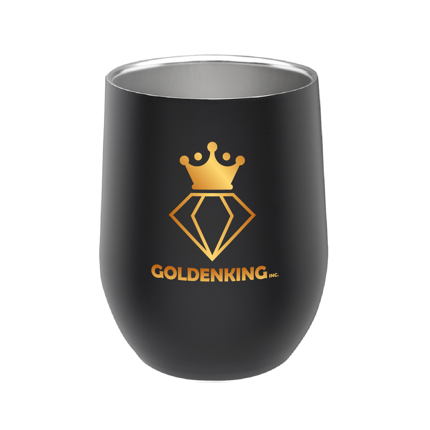 11 oz. Steward Stainless Steel Stemless Wine Glass (Full Color Imprint) 1