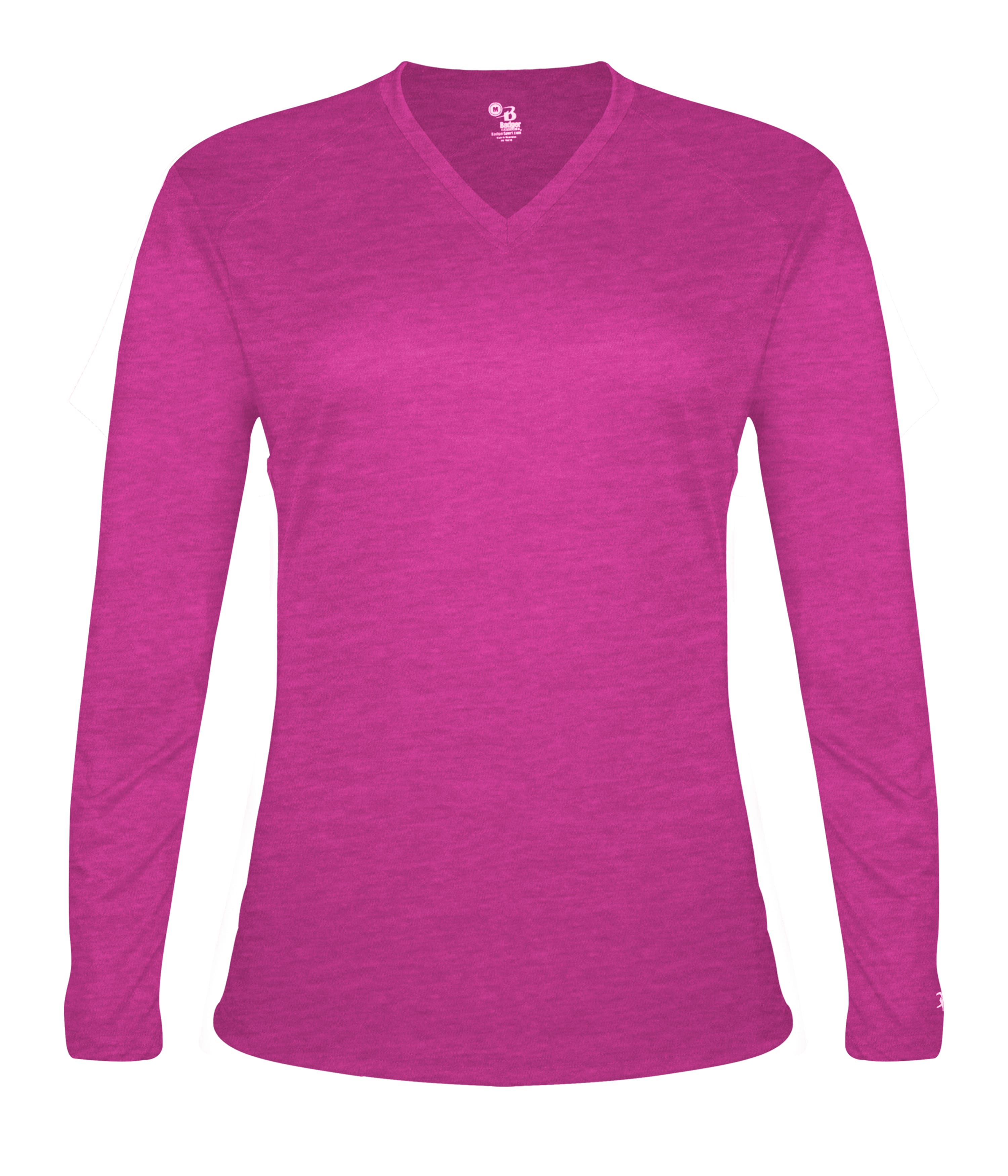 TRI-BLEND LADIES' V-NECK L/S T 10