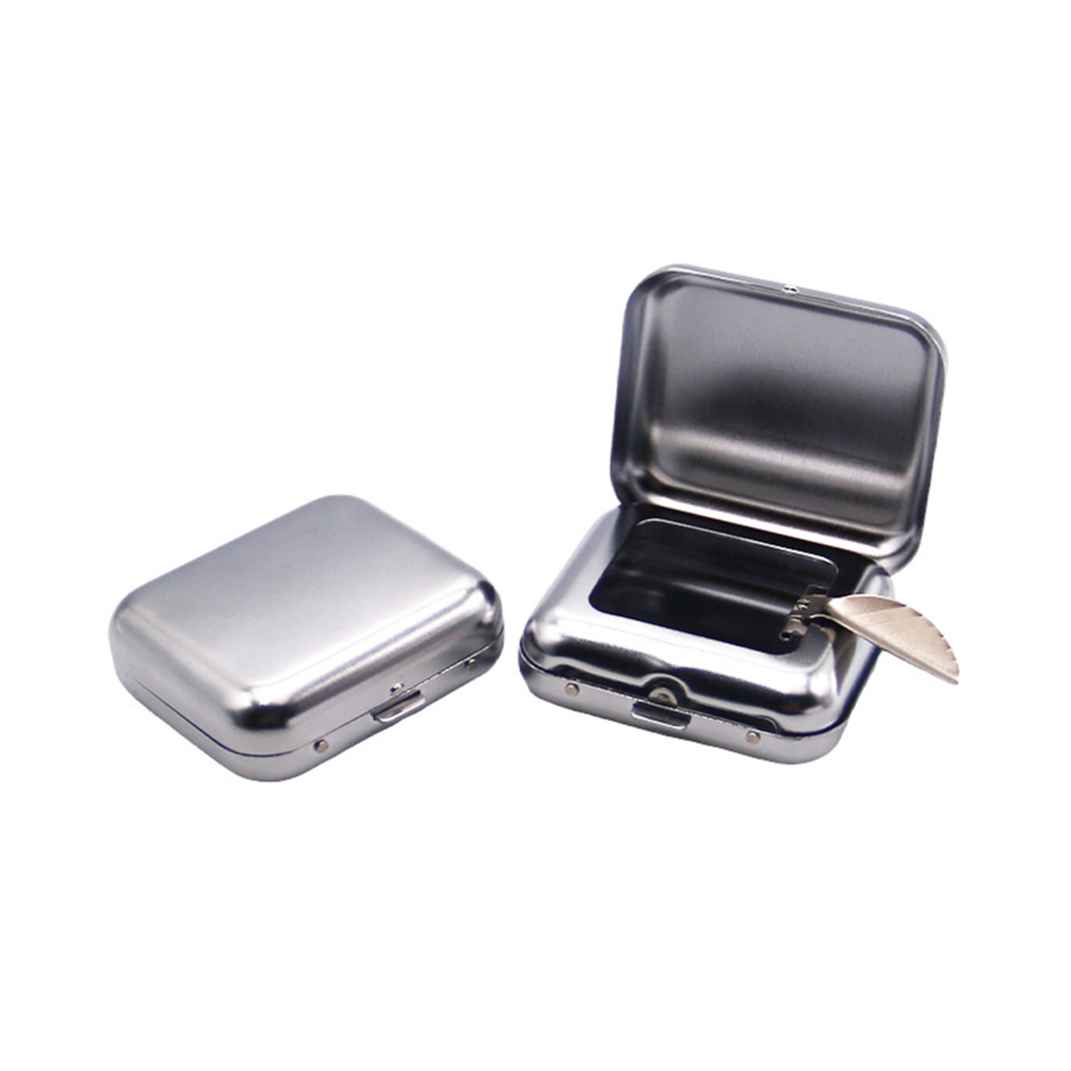 Mini Stainless Steel Square Ashtray 2