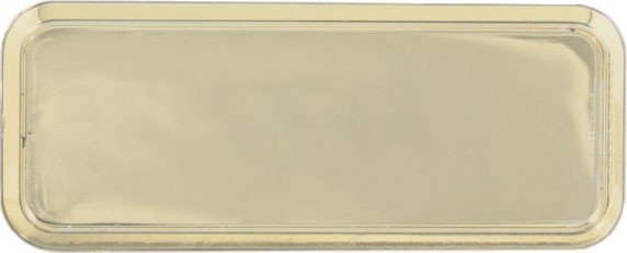 Gold Rectangular Name Badge Frame with Round Corners 1