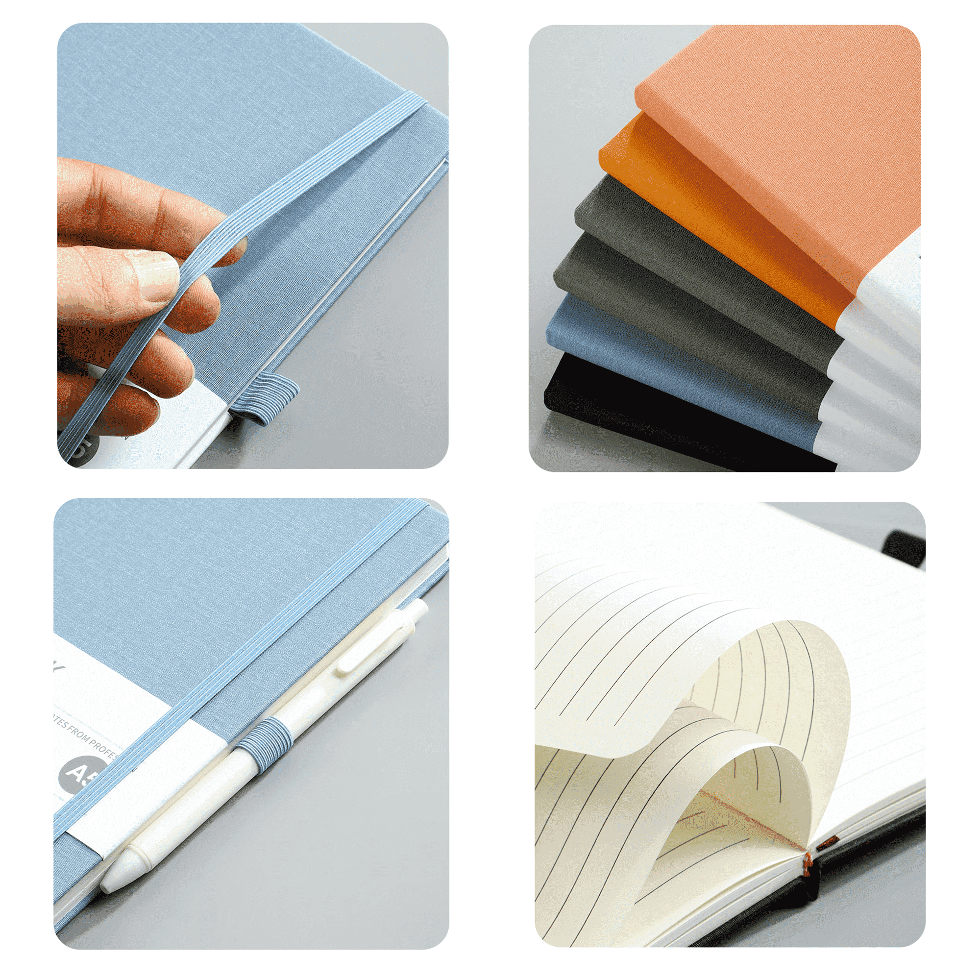Pu Leather A6 Notebook With Strap 4