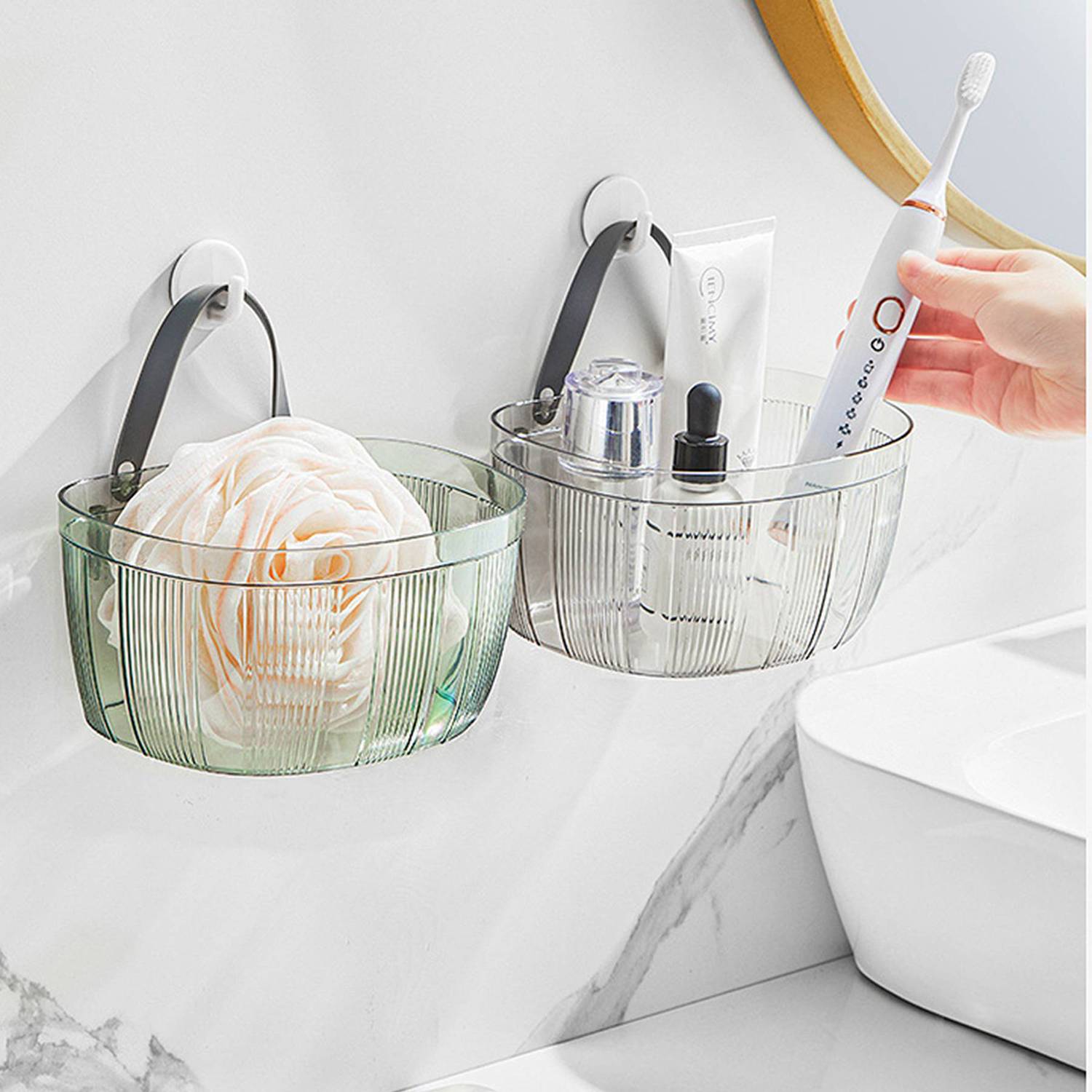 Clear PET Wall Hanging Storage Basket 5