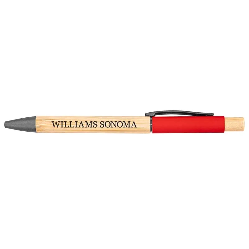 Bamboo Barrel Pen with Gun Metal Clip 16
