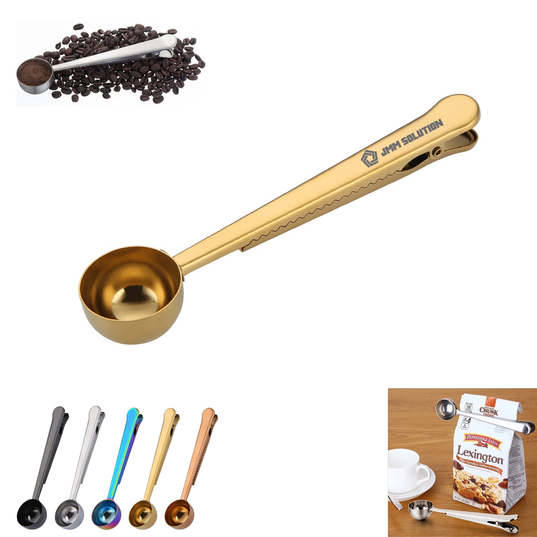 Multifunction Coffee Scoop With Clip 2
