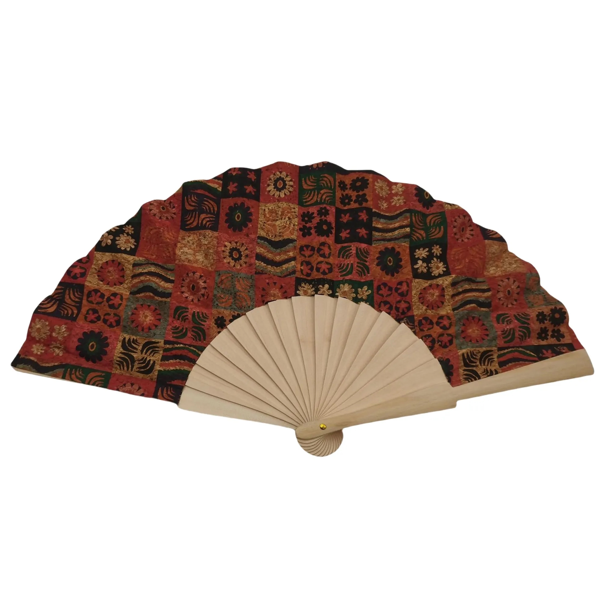 Wooden Cork Folding Hand Fan 6