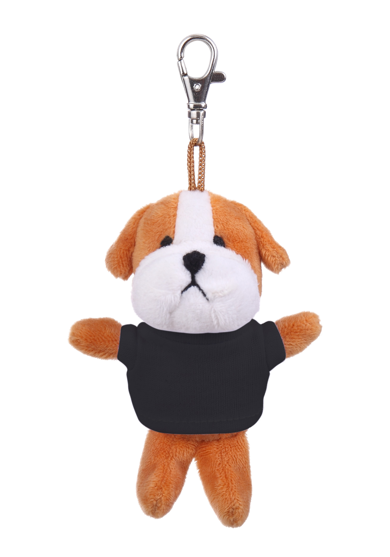Soft Plush Bulldog Keychain with Tee 13