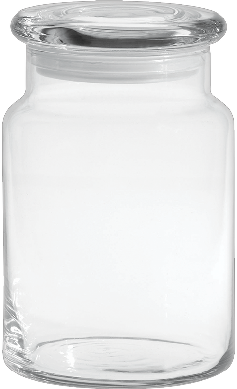 26 oz. Apothecary Jar with Flat Lid - Deep Etched 3