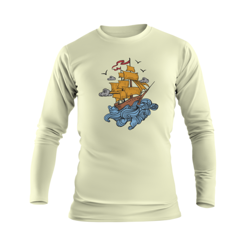 Unisex Long Sleeve T-Shirt - 180G Milk Silk w/ Heat Press 3