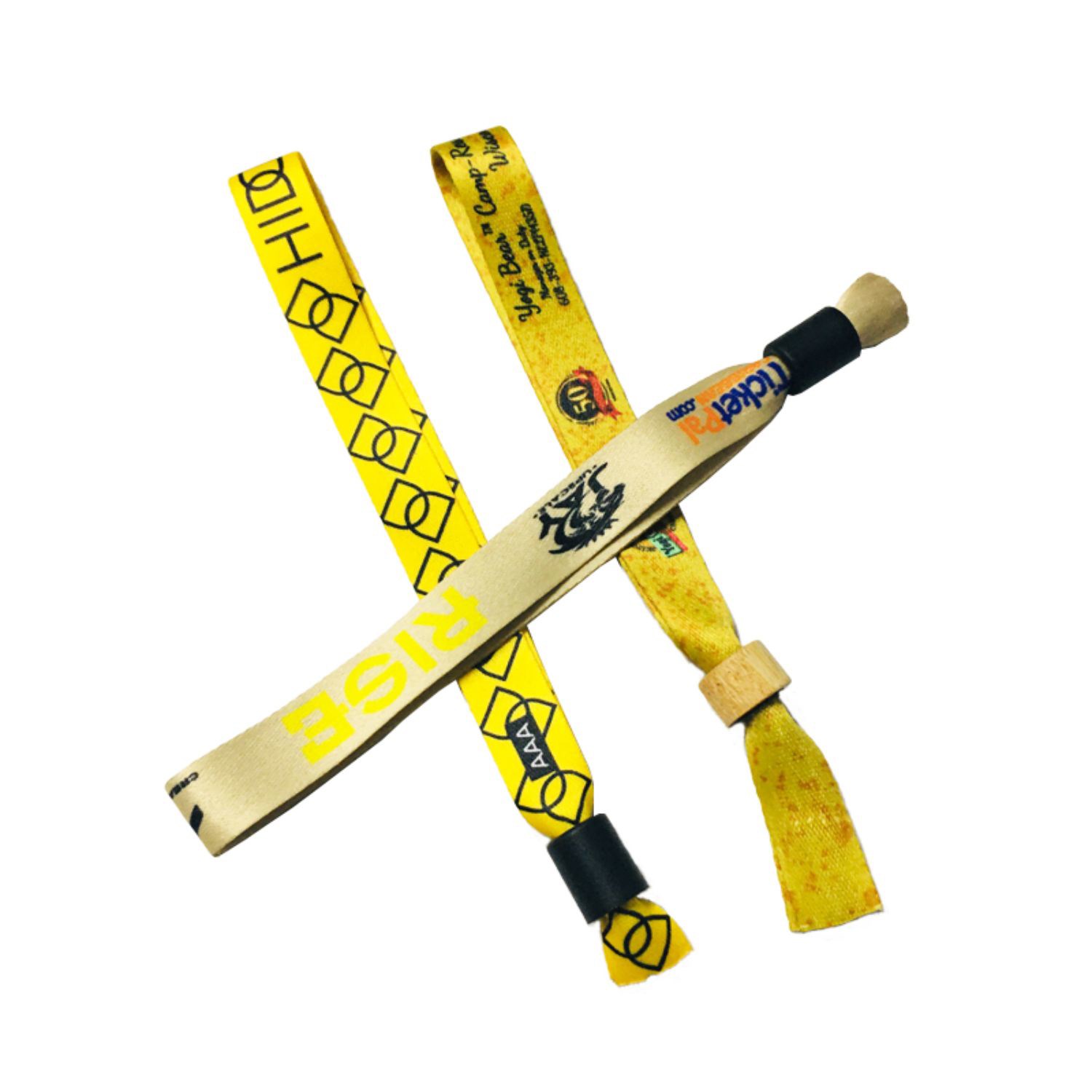 1/2" Sublimated Ribbon Event Wristbands w/ Locking Bead 1