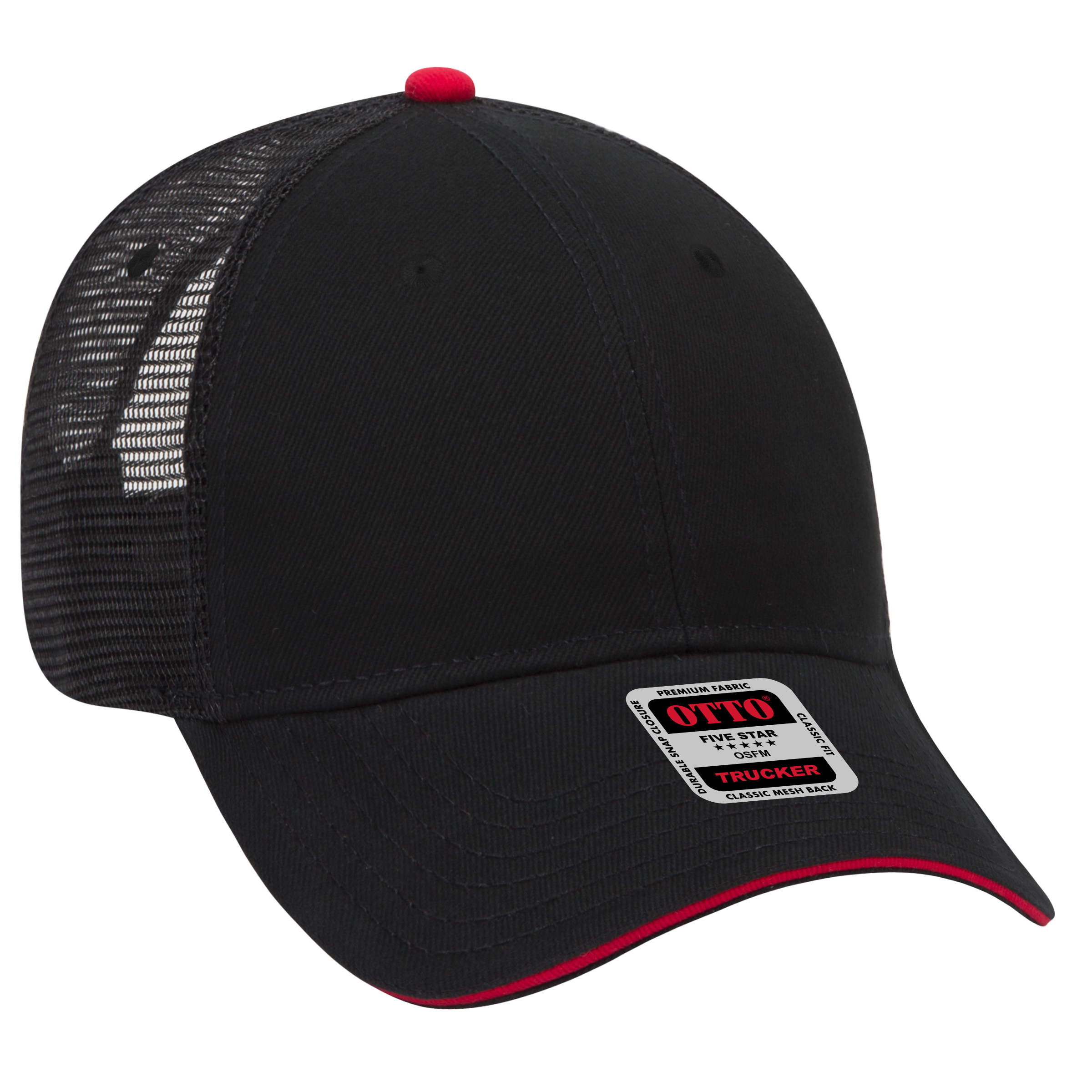 OTTO CAP 6 Panel Low Profile Mesh Back Trucker Hat