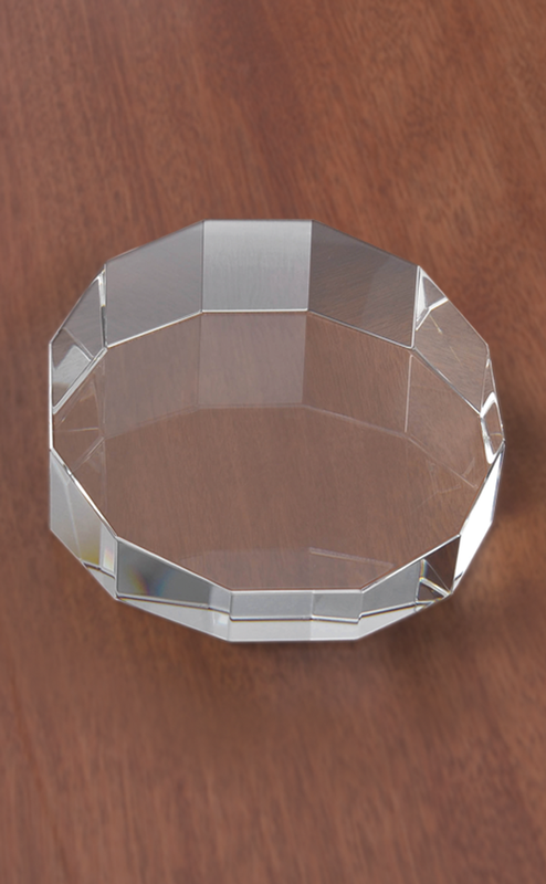Slanted Circle Paperweight 3