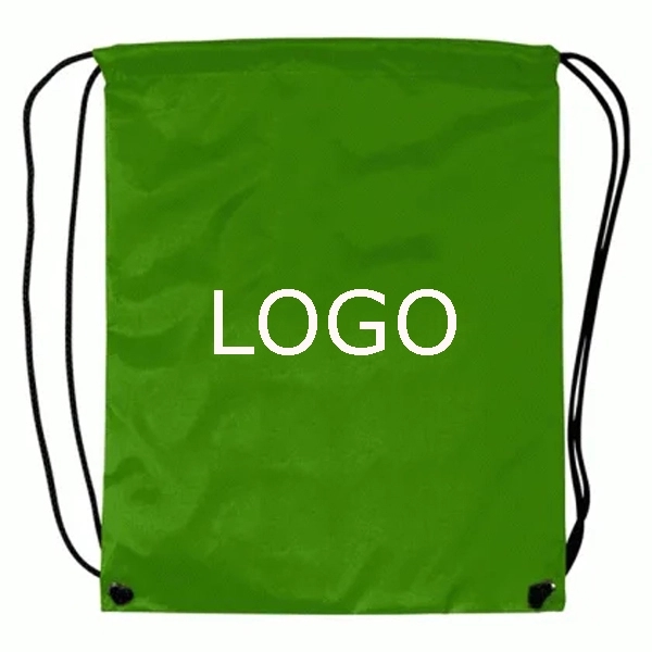 210d Polyester Promotional Drawstring Backpack 13.4" x 17.7" 2