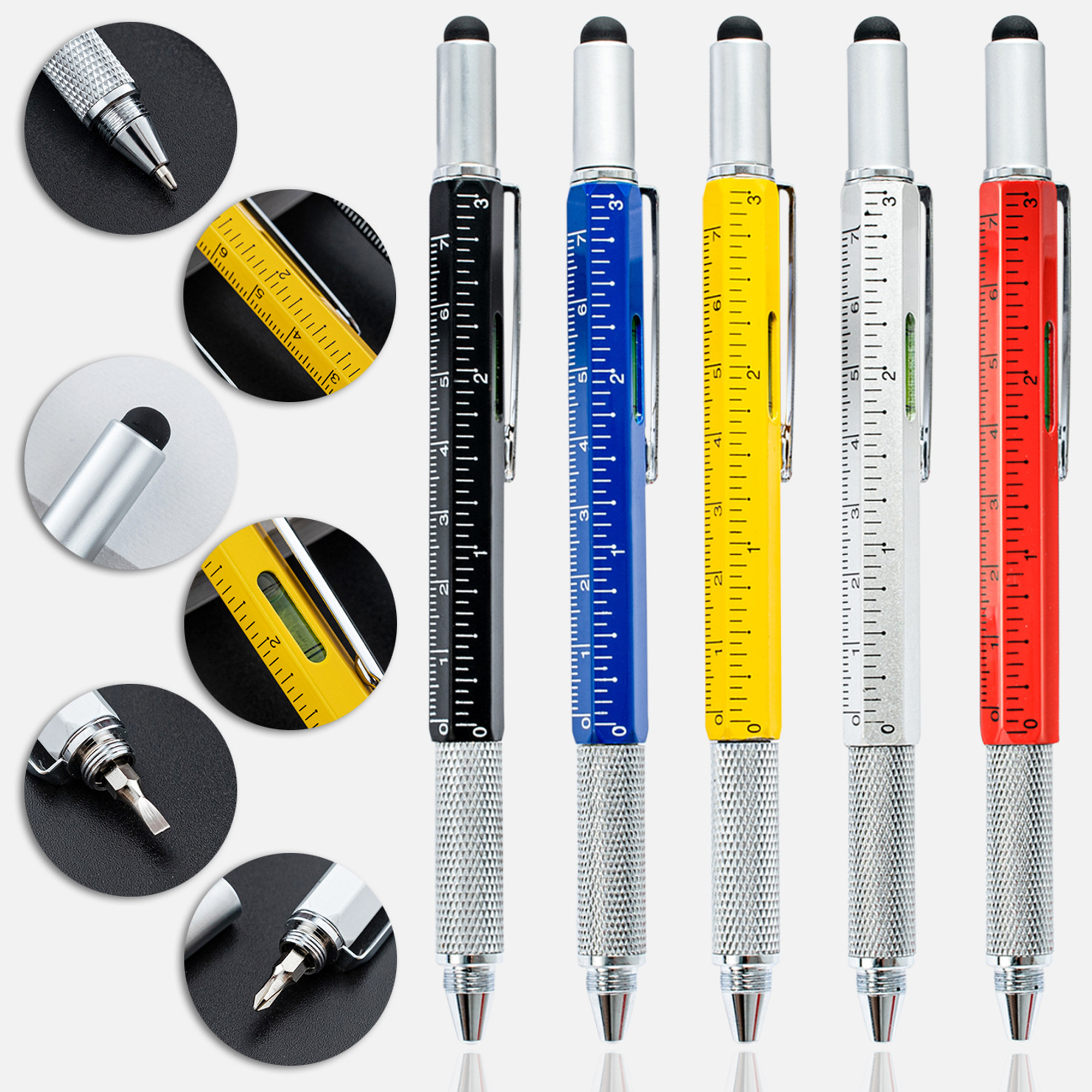 Six-in-one Multi-functional Ballpoint Pen 2