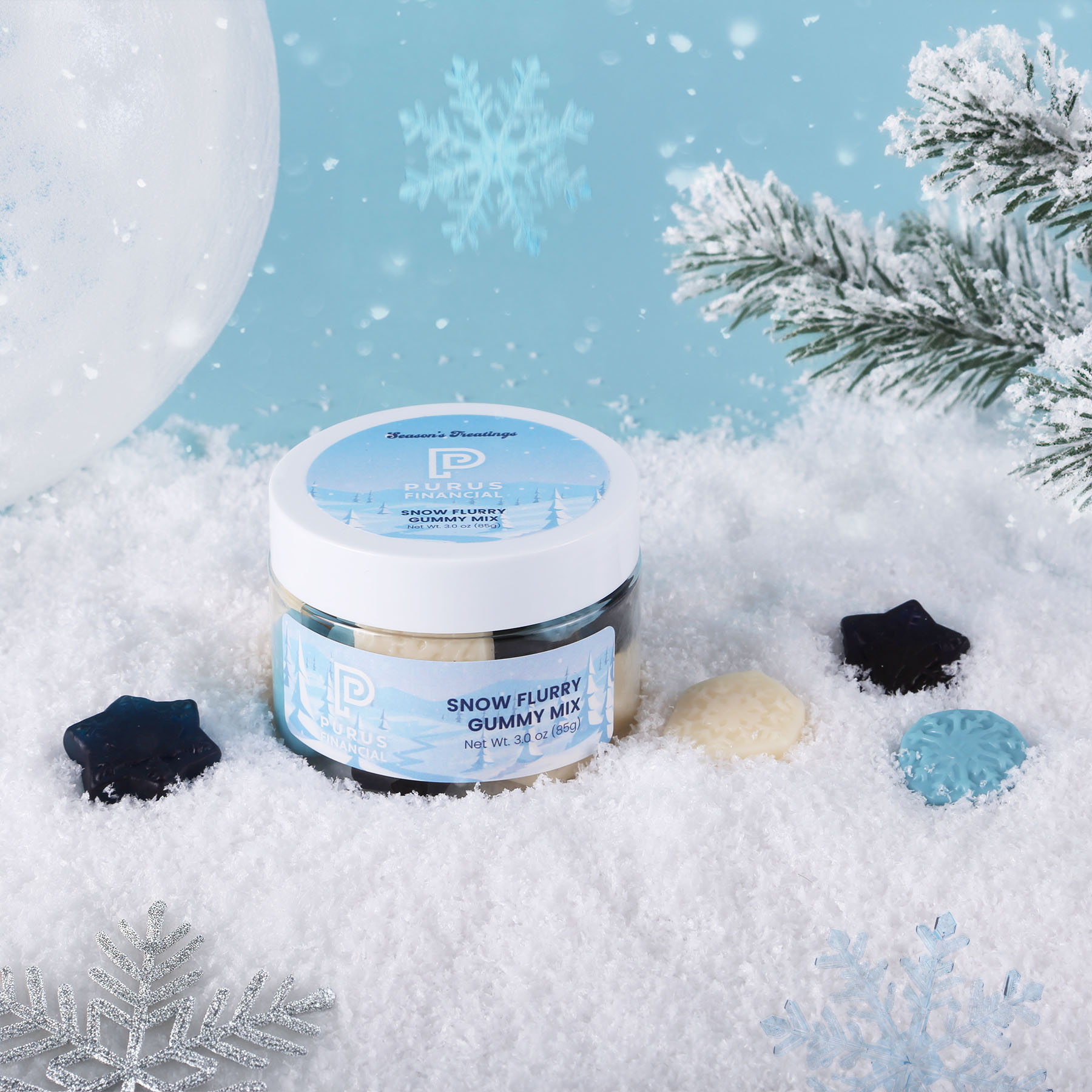 Snow Flurry Gummy Mix: Small Jar 1