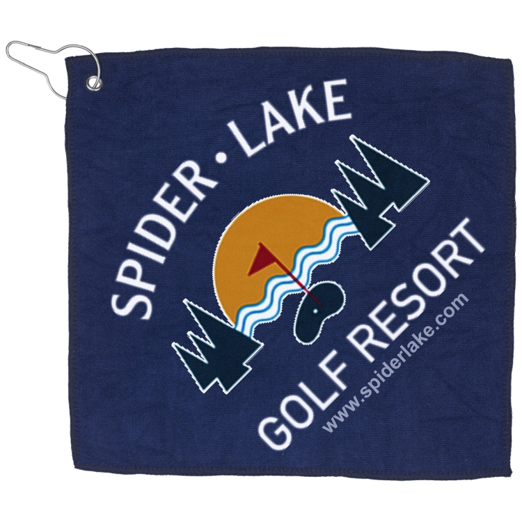 "THE WEDGE" Recycled RPET 300 GSM Heavy Duty Golf Towel - 12" W x 12" H 15